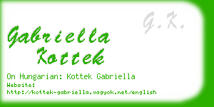 gabriella kottek business card